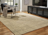 A2Z Furniture - Ashley Furniture - Janston Rug - 5' x 7' Rug / Ivory/Gray/Tan - R406862